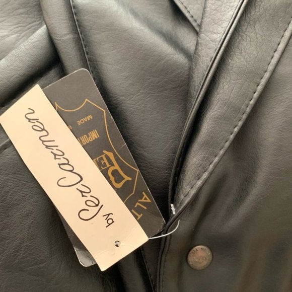 Vintage Leather Jacket/ Faux leather/ 1980/90s/NWT - Picture 8 of 9